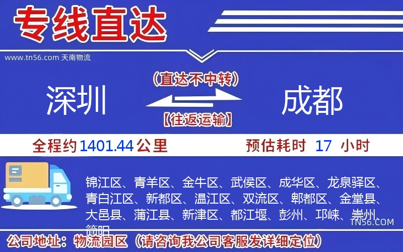 深圳到成都物流公司