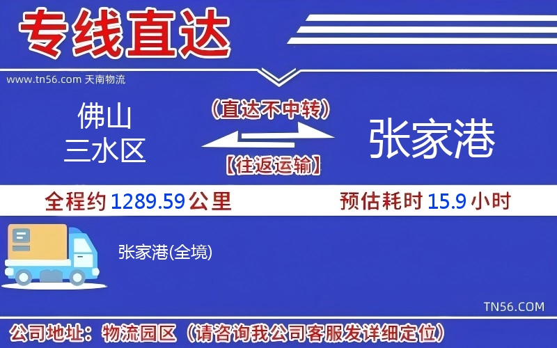 佛山三水區(qū)到張家港物流公司