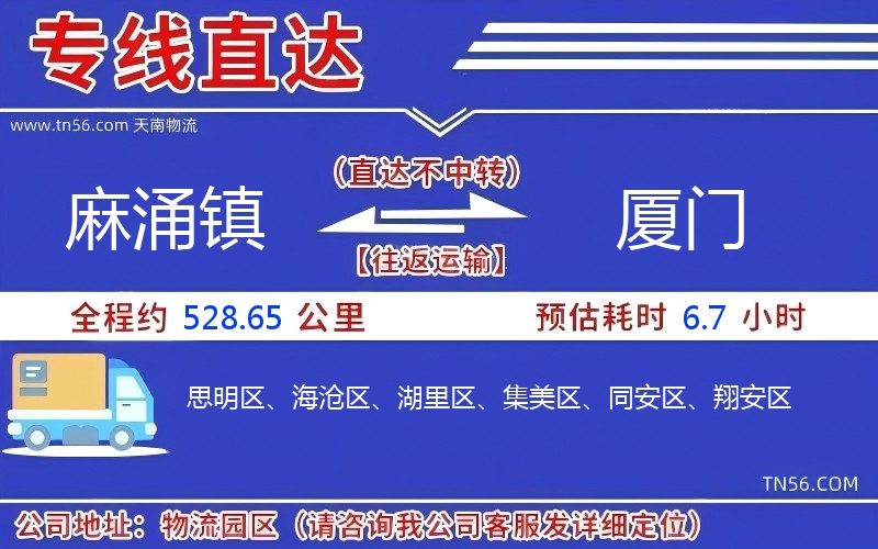 麻涌鎮(zhèn)到廈門物流公司