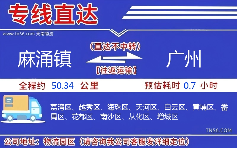 麻涌鎮到廣州物流公司 麻涌鎮到廣州物流公司